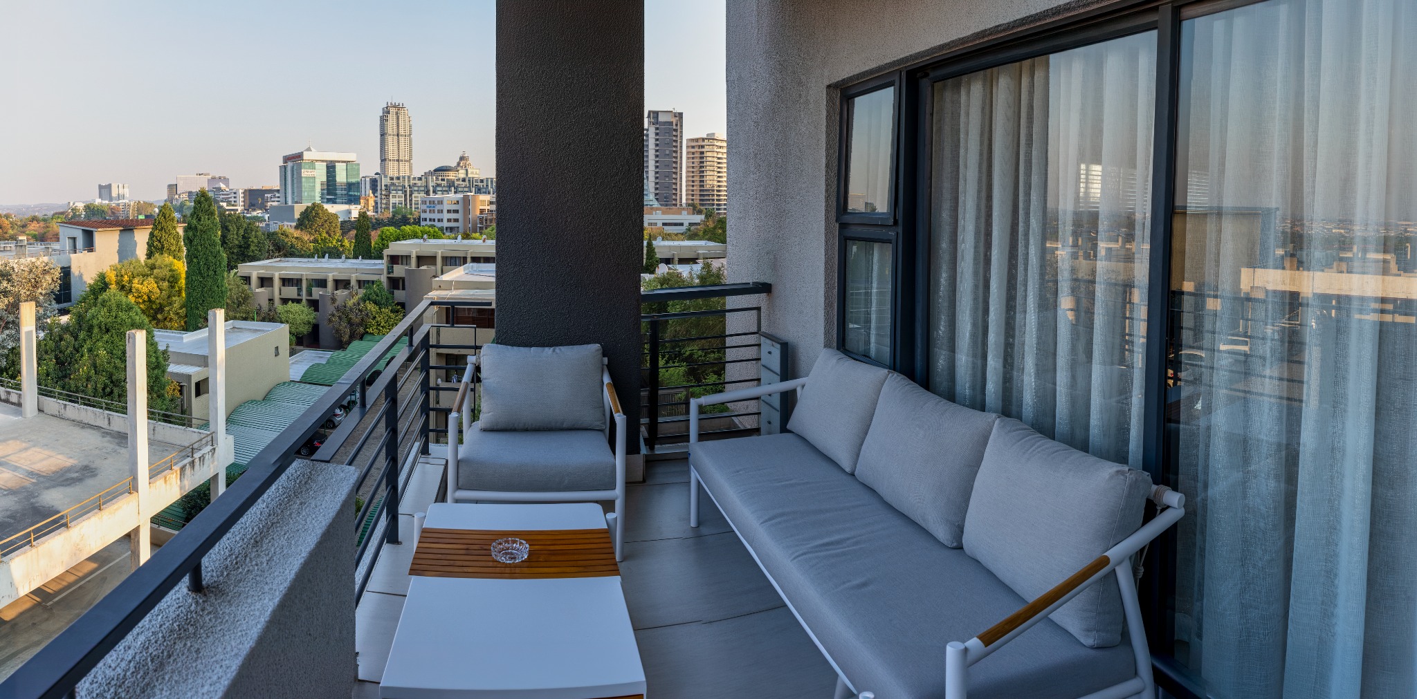 Private furnished balcony