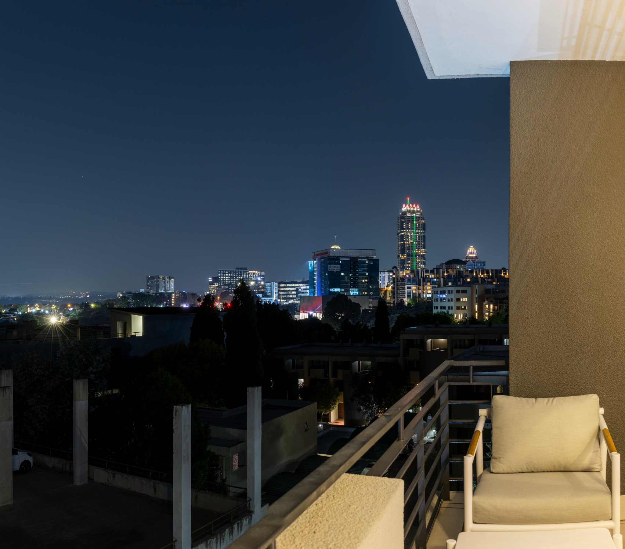Sandton skyline from the balcony