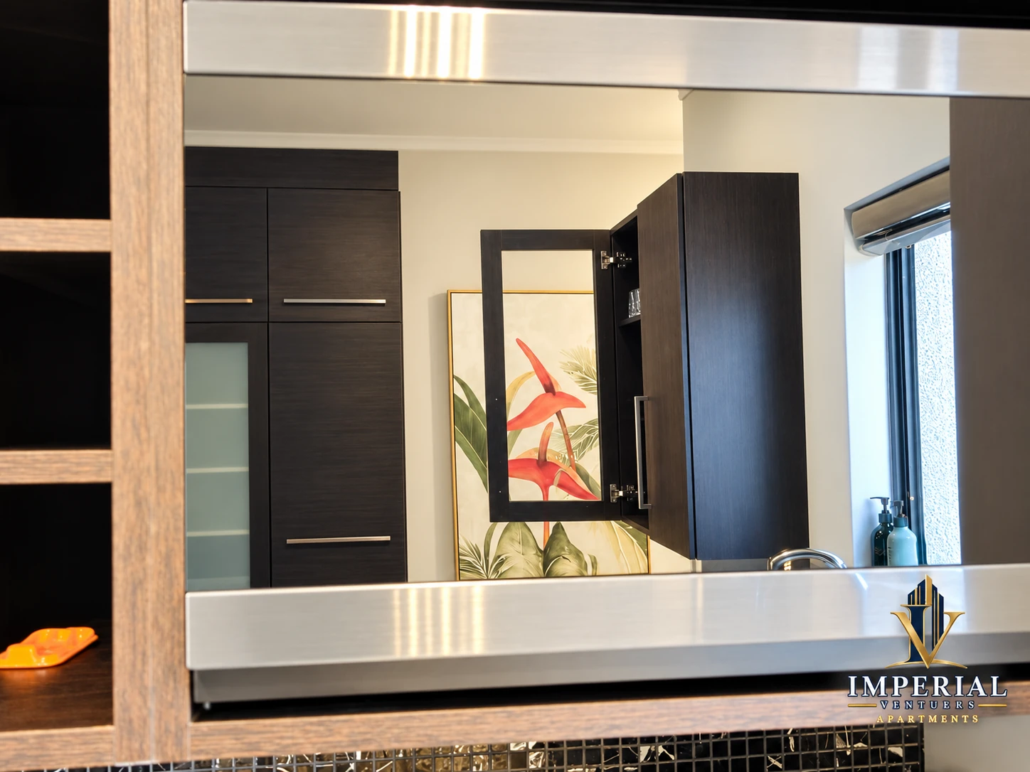 Kitchen cabinetry and microwave